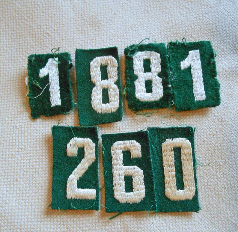 Girl Scout Lot Embroidered Merit Badges Pins Numbers 1950s/60s image 2