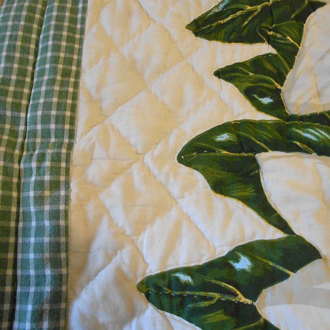 Lovely MAGNOLIA QUILTED Lap Robe or Small Bed Cover Handmade Etsy