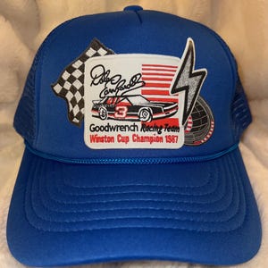 Vintage 1987 Goodwrench Racing Hat. Winston Cup Champion Trucker Cap Blue SnapBack.