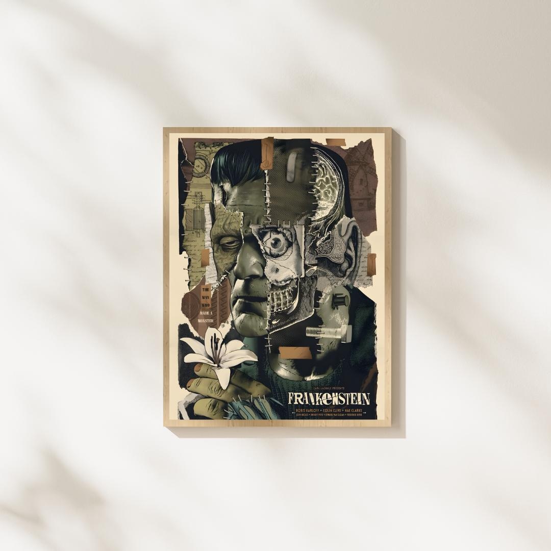 Frankenstein 1931 Movie Poster | Boris Karloff Collage Art Print ...