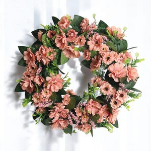 Corona decorativa de eucalipto de 45 cm: ideal para pared o puerta de entrada, decoración bohemia natural, estilo rústico, idea de regalo.