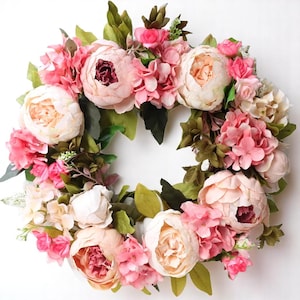 artificial flower wreath for front door spring summer wall decor handmade floral arrangement wedding outdoor home decoration