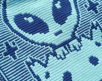 Hatching Alien Baby Blanket Crochet Pattern
