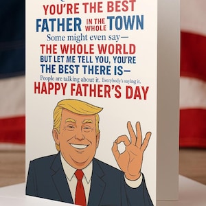Trump-vaderdagkaart – grappige digitale download – afdrukbare kaart voor papa