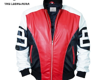David Puddy 8 Ball Real Leather Jacket: 90s Retro Bomber - Etsy Canada