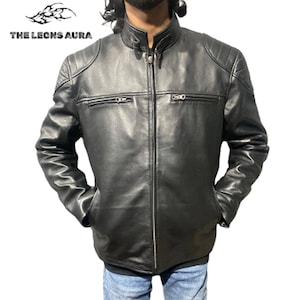 Mens Von Dutch Cafe Racer Leather Jacket - Etsy