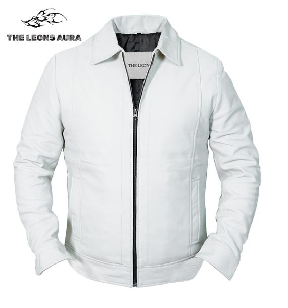 Motorrad Lederjacke WeiÃƒÂŸe Lederjacke Kaufen Handgefertigte Rote