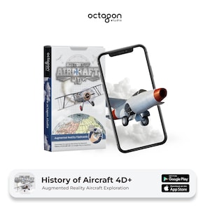 Cartes mémoire Aircraft 4D+ AR - Fabriquées au Royaume-Uni - Cadeau interactif d'apprentissage de l'aviation pour les enfants et les passionnés
