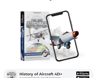 Tarjetas de aprendizaje de aeronaves 4D+ AR: un regalo interactivo para aprender aviación