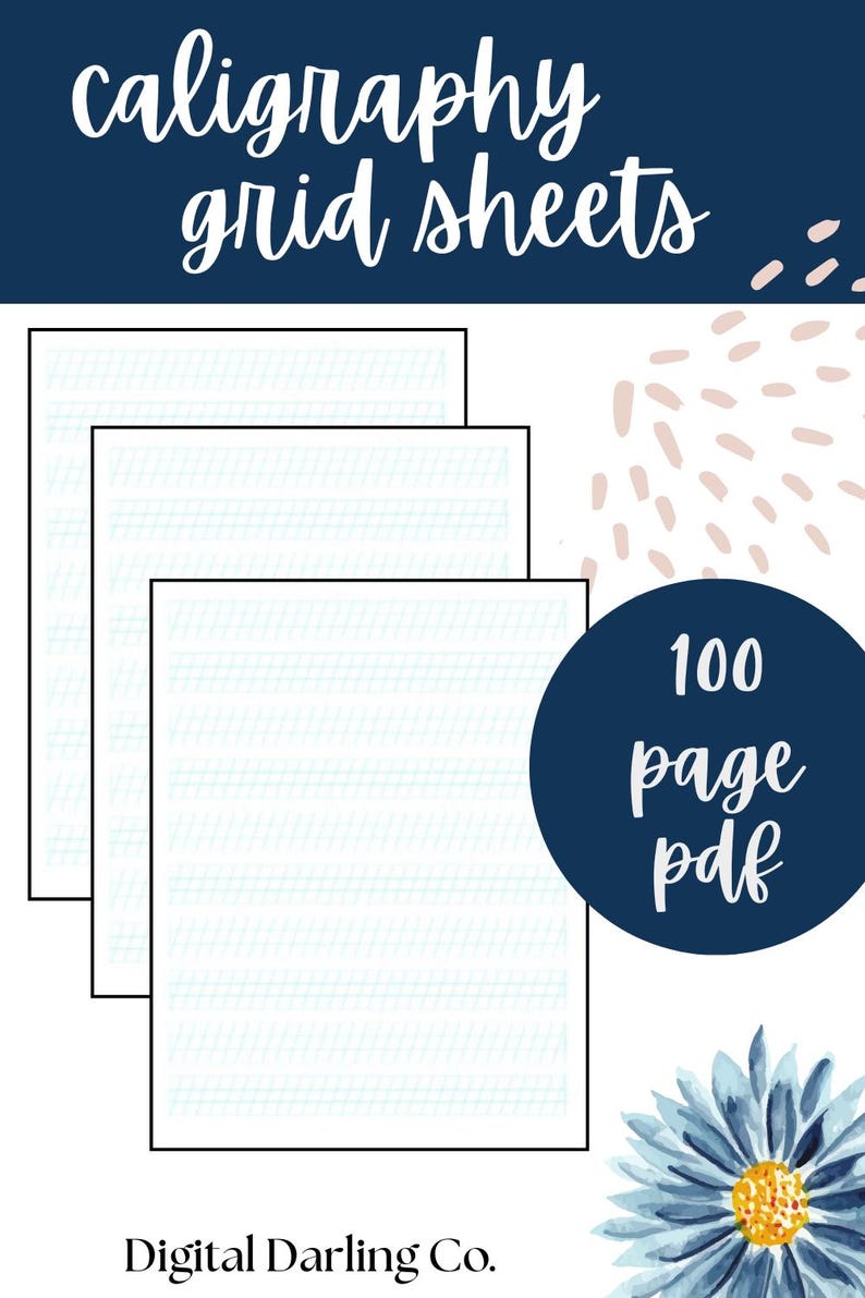 Calligraphy Practice Pages | Printable Practice Pages | 100 Page PDF ...