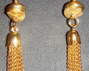 Gold Chain Dangle Pierced Earrings