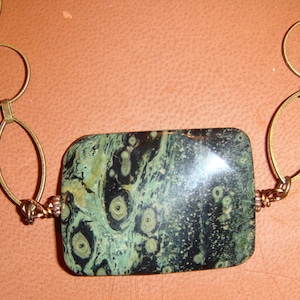 Kamba Jasper en bronzen ketting
