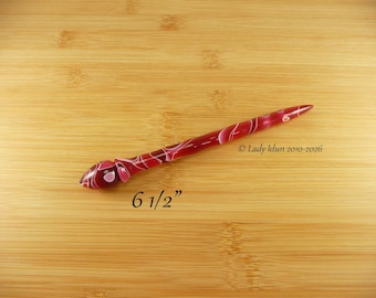 Hair Stick Longer Length Cherry Soda Acrylic