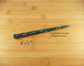 Palillo para el cabello de mayor longitud, carámbano, copos de primavera sutiles, acrílico