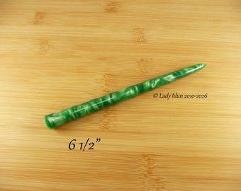 Horquilla larga de acrílico color verde carámbano