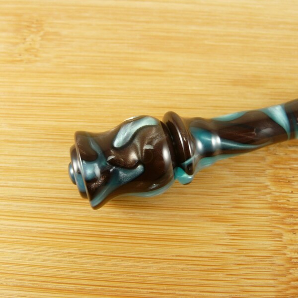 Hair Stick Longer Length Dark Chocolate Mint Acrylic