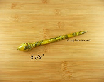 Hair Stick Longer Length Honey Bee Mesh Acrylic