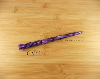 Hair Stick Longer Length Icicle Deep Purple Acrylic