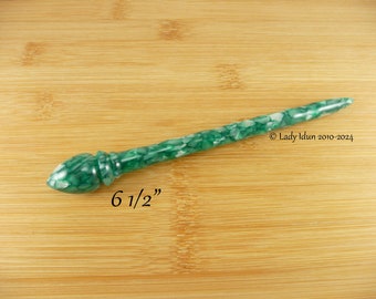 Palillo para el cabello de mayor longitud, acrílico verde hielo