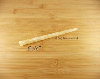 Barra para el cabello de longitud larga, color carámbano, dorado, hielo acrílico.