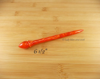 Hair Stick Longer Length Red Sun Fire Acrylic