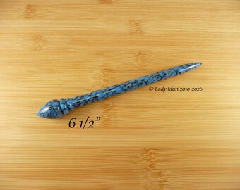 Horquilla de pelo larga Lander azul turquesa acrílica