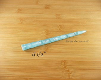 Hair Stick Longer Length Icicle Turquoise Caribbean Acrylic