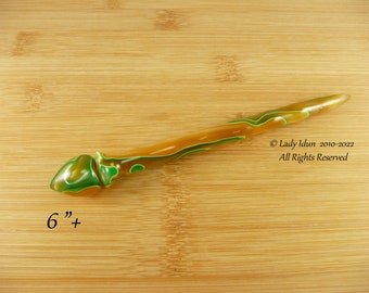 Barra para el cabello de longitud media, color menta acrílica