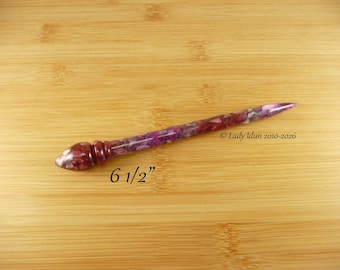 Hair Stick Longer Length Glowing Embers Acrylic