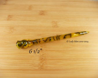 Barra para el cabello de mayor longitud, miel de abeja, acrílico, lote dos