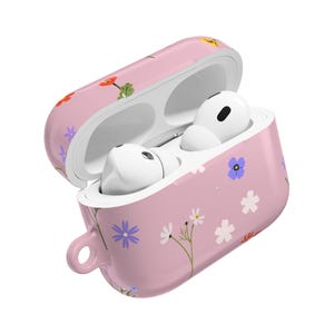 Floral AirPods Case: Lightweight Polycarbonate Flower Print Earbud Cover
