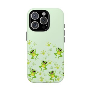 Kikker stoere hoesjes voor dierenliefhebbers, schattige kikker telefooncovers, beschermhoesjes met dieren in het wild thema, reptielencadeau, groene kikker telefoonaccessoires