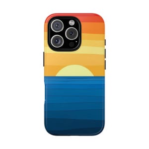 Funda para teléfono Sunset: protección de doble capa, regalo para amantes de la naturaleza