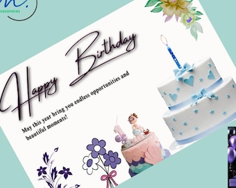 Printable Birthday Card, Printable Birthday Card Funny, Digital Birthday card with birthday cake, 5x7 Greeting Card, DIGITAL DOWNLOAD