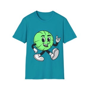 かわいい漫画メロングラフィックユニセックスTシャツ、面白いフルーツTシャツ、サマーバイブスシャツ、食べ物好きへのギフト、カジュアルウェア
