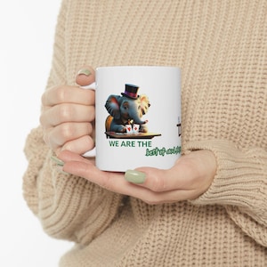 Taza de cerámica con diseño de elefante: ideal para amantes del café, regalo para amantes de los animales, linda taza para cumpleaños, divertida caricatura para la hora del té.