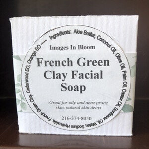 French Green Clay Facial Soap image 2