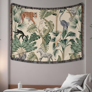 Luxury boho Tapestry Woven Wall Hanging Verdure Château And Garden French Country Wall Tapestry Vintage WallHanging Cotton European Tapestry
