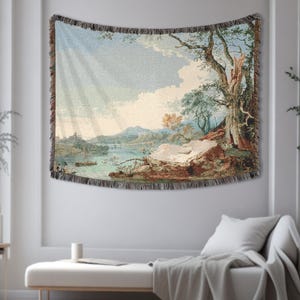 Luxury boho Tapestry Woven Wall Hanging Verdure Château And Garden French Country Wall Tapestry Vintage WallHanging Cotton European Tapestry
