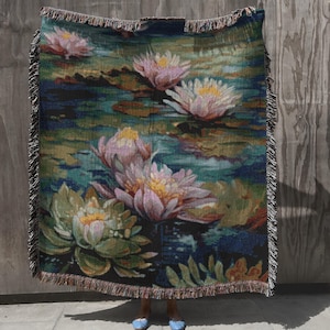 Cotton Dark Academia Green Throw pink Vintage Style Quilt & Cozy Picnic Blanket for Cottagecore Decor tapestry flowers housewarming gift