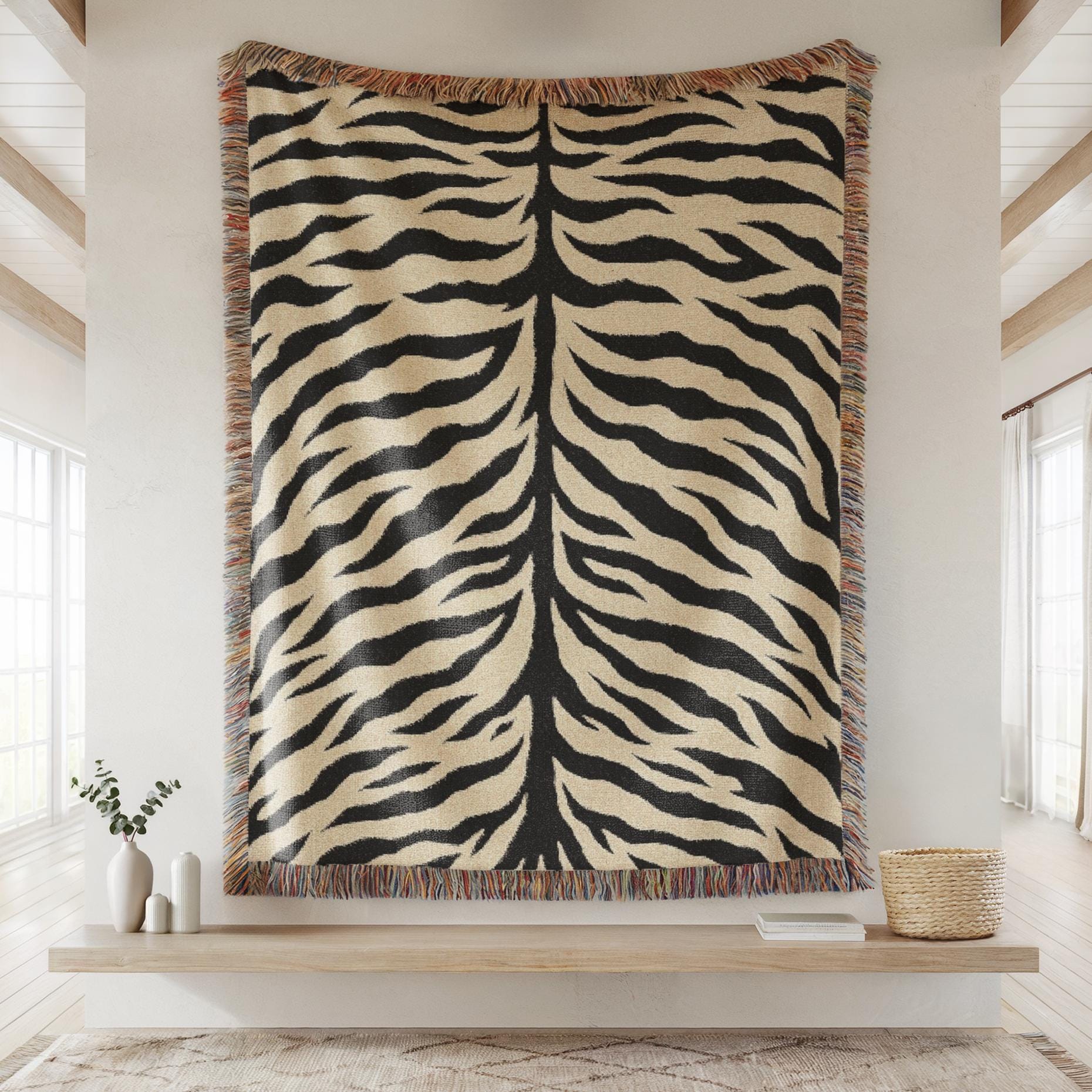 Woven Throw Blanket Zebra - Etsy
