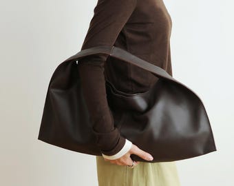 Handmade Vintage Chocolate brown Leather Shoulder Bag Women Minimalist Large Hobo Tote,  Ladies Custom Slouchy Purse Christmas Gift bag
