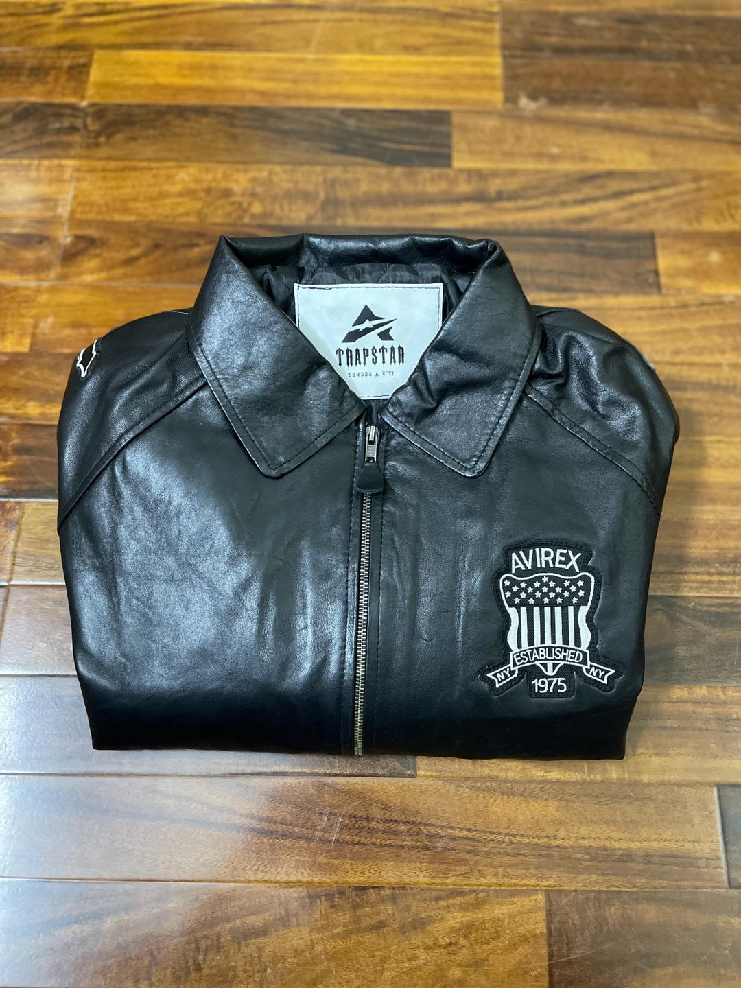 Avirex Style Leather Bomber Jacket for Men – Trapstar X Avirex