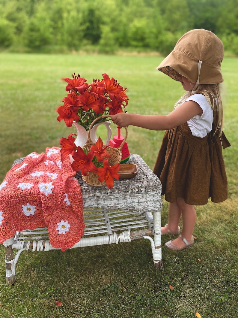 Handmade Daisy flower blanket Choose your size 100% cotton image 7