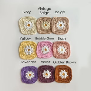 Handmade Daisy flower blanket Choose your size 100% cotton image 10