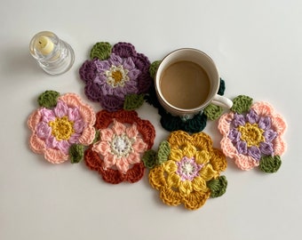 Flower Coasters | 100% cotton