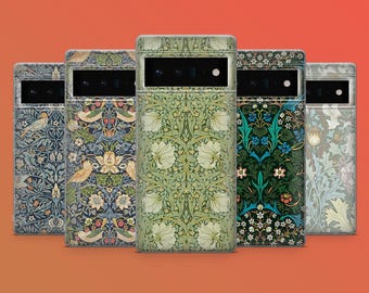 William Morris Phone Case Vintage Edwardian Cover for Pixel 9A, 9Pro XL, 8A, 8Pro, 7A, 6A Samsung S25, S24Fe, A56, A16 iPhone 16E, 16Pro, 15