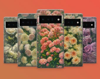 Op Claude Monet geïnspireerde telefoonhoesje olieverfschilderij cover voor Pixel 9A, 9Pro XL, 8A, 8Pro, 7Pro, 7A, 6A iPhone 16Pro, 16E,15 Samsung S25,S24Fe,A16