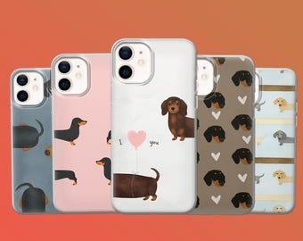 Pet Dachshund Phone Case Wiener Dog Cover for iPhone 17Air, 16Pro, 15, 14, 3 Pixel 9A, 9Pro XL, 8A, 8Pro, 7A Samsung S25, S24Fe, A56, A16