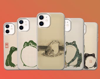 Capa de celular Matsumoto Hoji com estampa de sapo japonês para iPhone 16E, 16Pro, 15, 14, 13, 12 Pixel 9A, 9Pro XL, 8A, 8Pro, 7A Samsung S25, S24Fe, A16